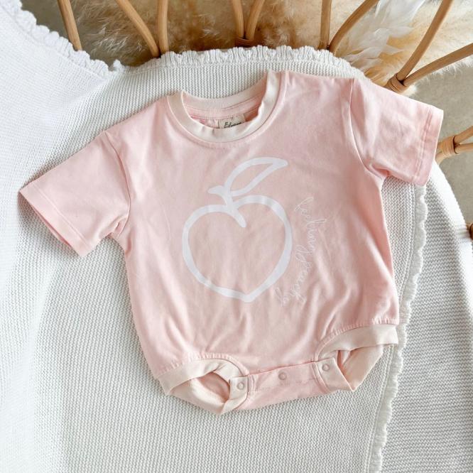 Slouch Romper - Peach ''Feeling Peachy" - Size 1