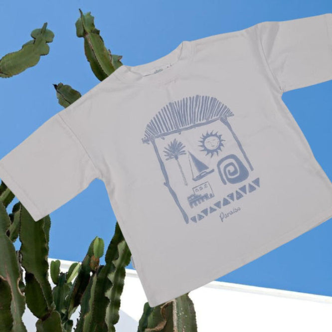 Paraiso Oversized Tee -Ibiza Waters