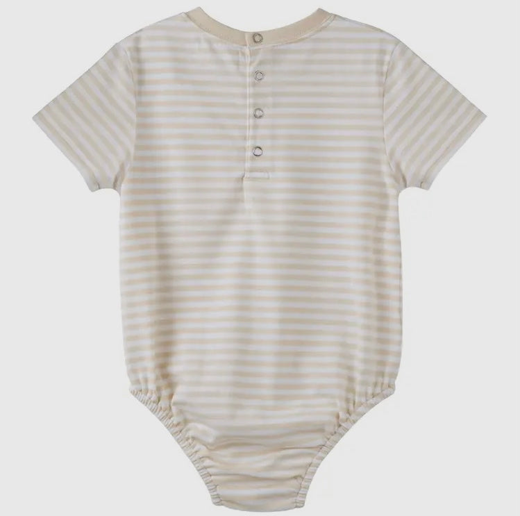Hugo Stripe Romper-Oat