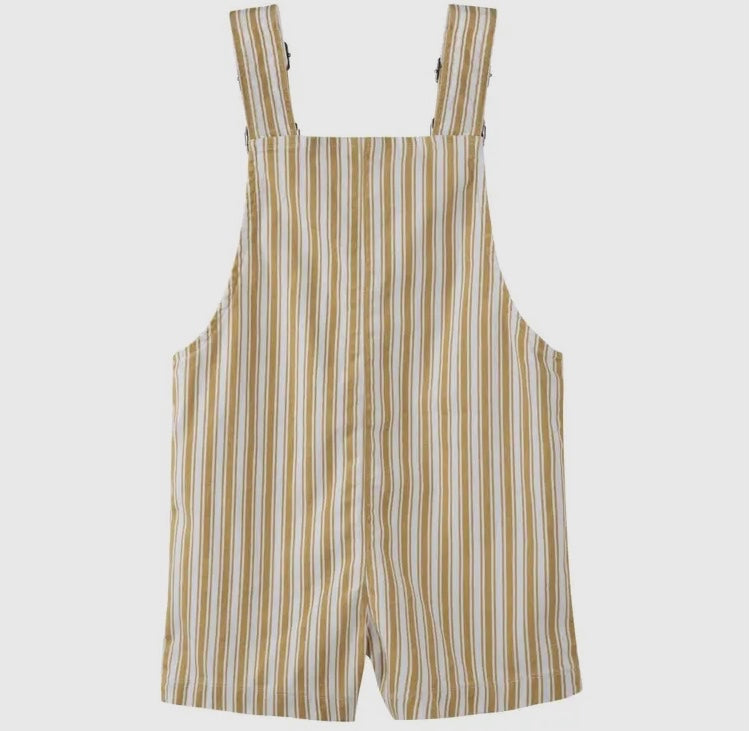 Charlie Stripe Overalls-Mustard
