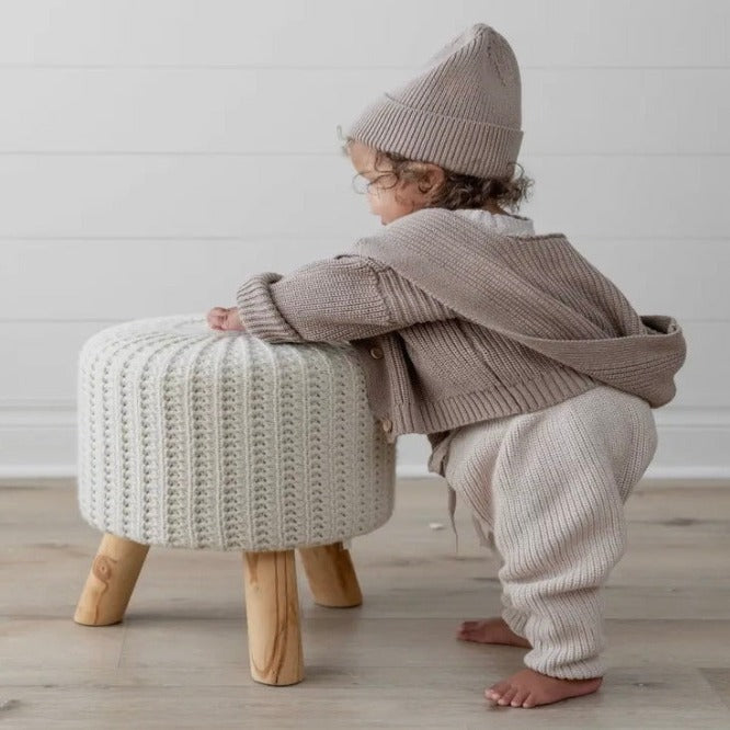 Chocolate Chip Hooded Knit Cardigan