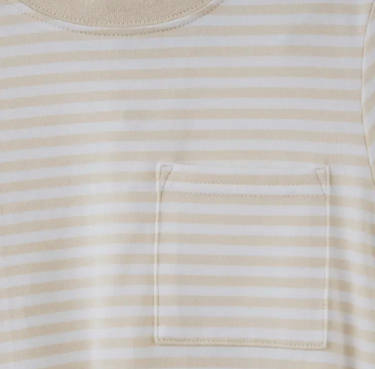 Hugo Stripe Romper-Oat