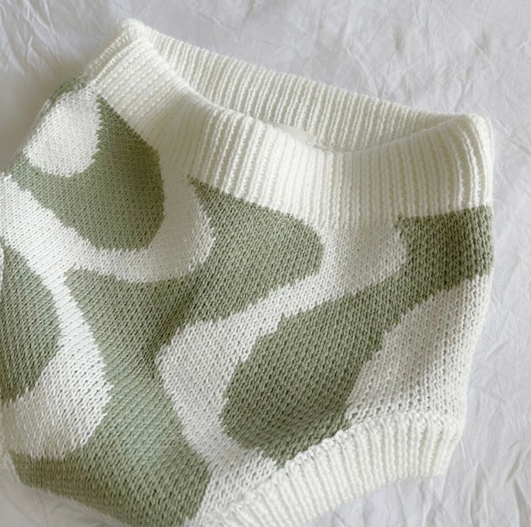 Sunni Knit Bloomers - Sage Wavy