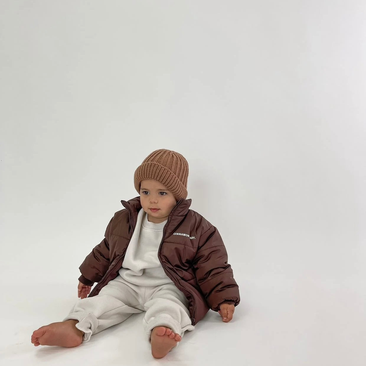 Puffer Jacket - Chocolate - 3-6months