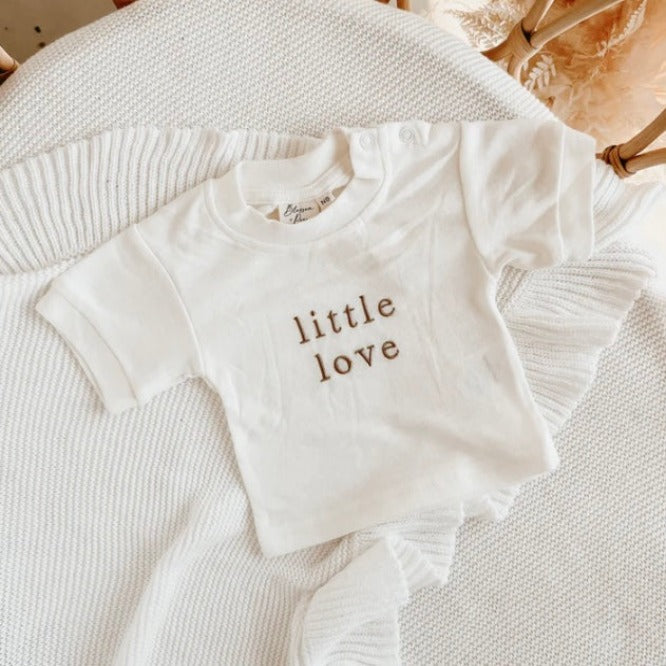 Bronze Embroidered 'Little Love' Tee