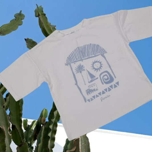 Paraiso Oversized Tee -Ibiza Waters