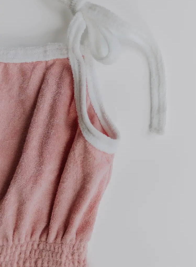 Miki Terry Toweling Romper - Rose - 1 left size 3