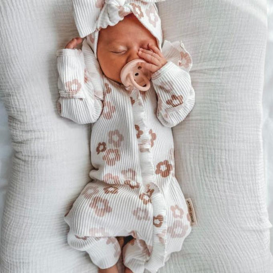 Autumn Floral Ruffle Romper