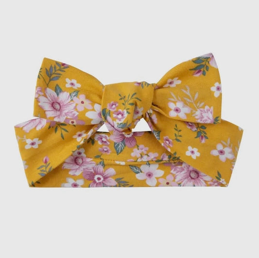 Millie Floral Headband- Honey Gold