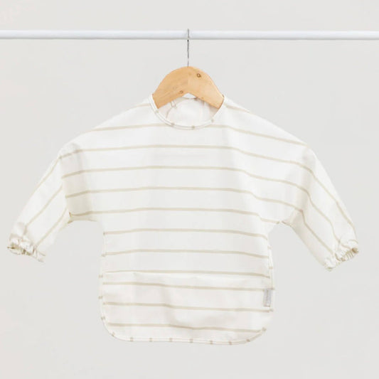 Mess Free Smock/Bib - Beige Stripe