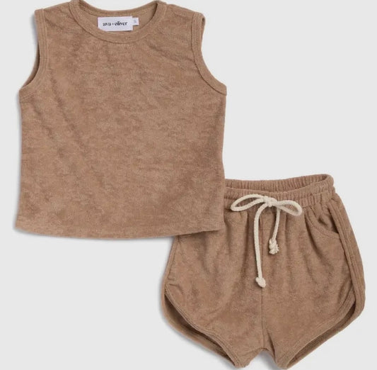 Milo Terry Toweling Set - Tan