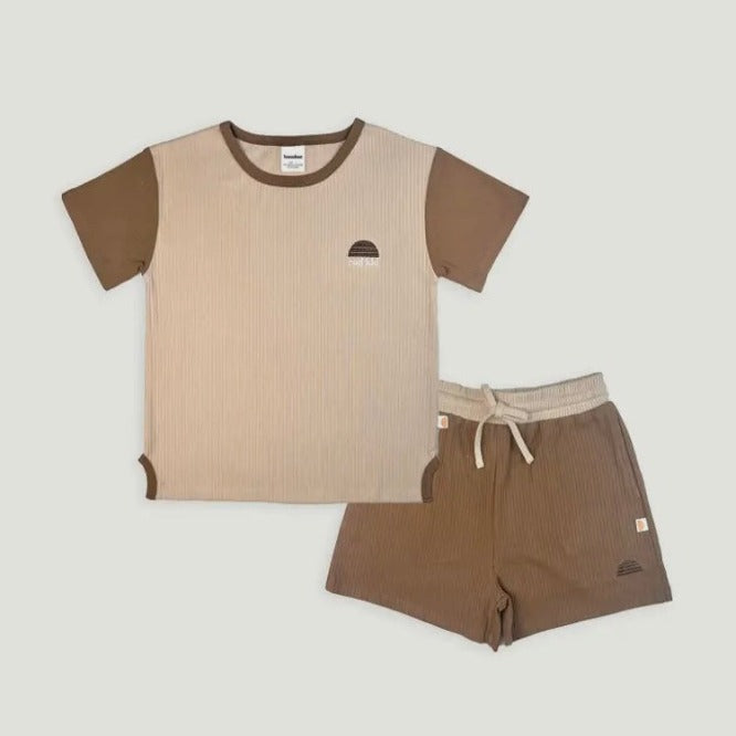 Babyccino Splice Organic Rib Twinset