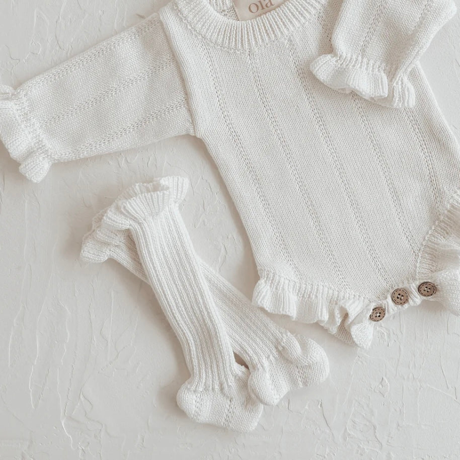 High Knit Sockies - Warm White